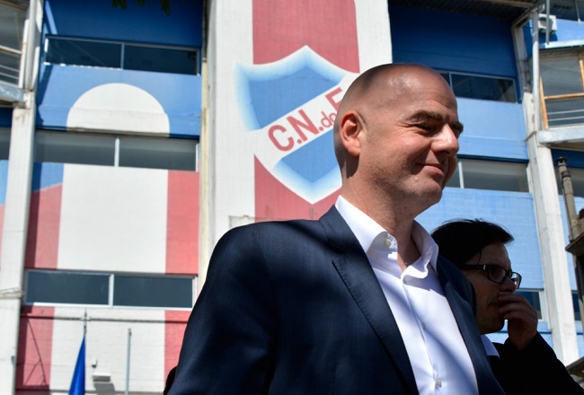 Gianni Infantino was in Uruguay this week to see what true greatness looks like. (Nacional.com)