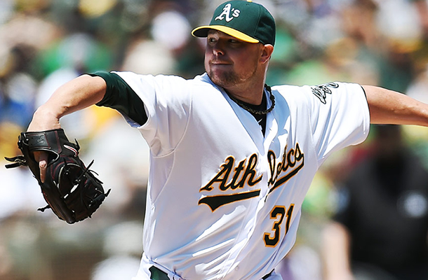 Jon Lester of the Oakland A's